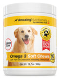 Amazing Omega for Dogs - Dog Fish Oil Pet Antioxidant for Shiny Coat, Joint and Brain Health